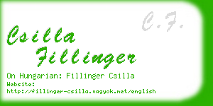 csilla fillinger business card